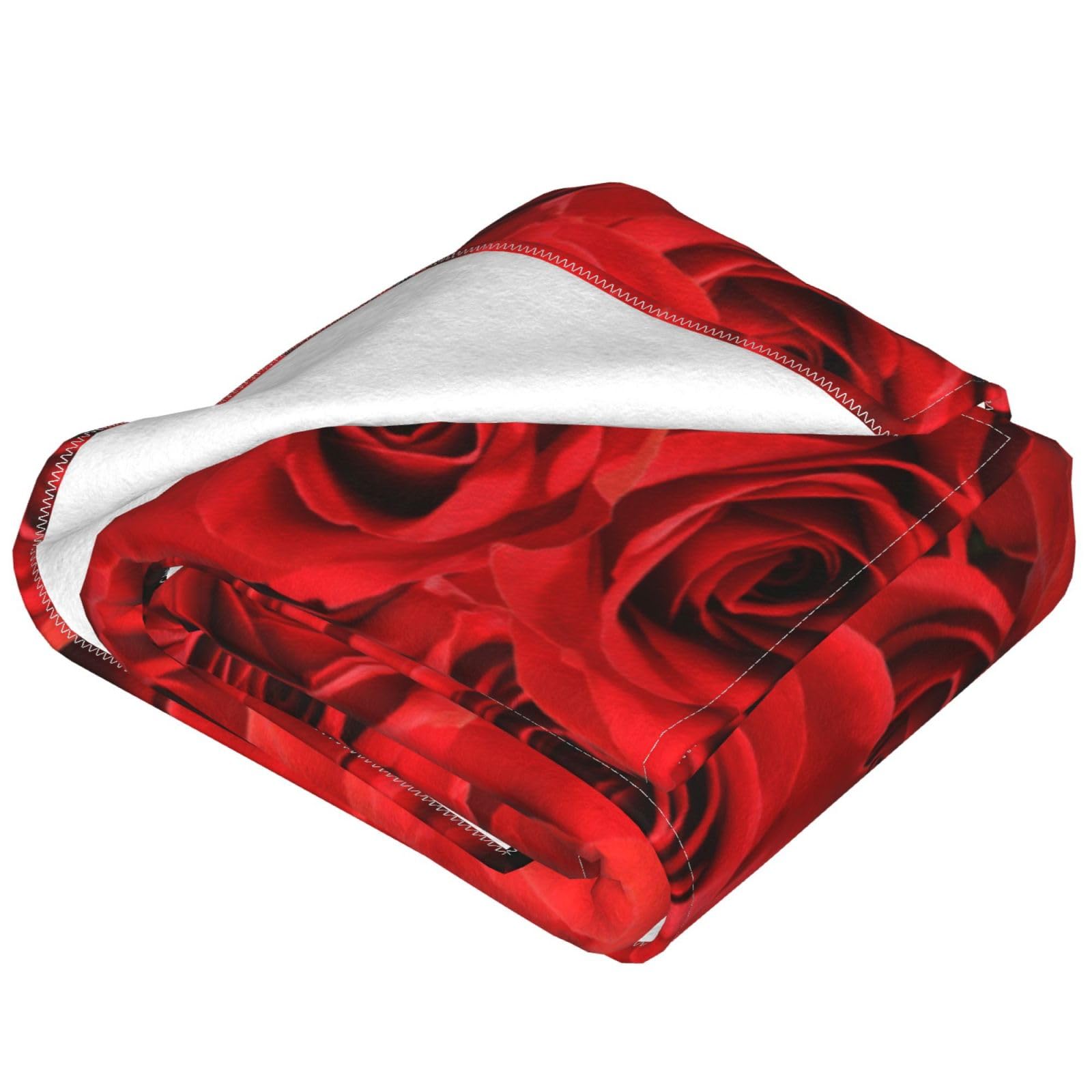 Amazon｜毛布 赤いバラ 薔薇 花柄 ブランケット シングル フランネル